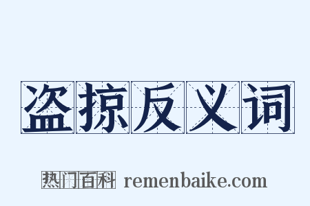 盗掠反义词是什么意思的图片